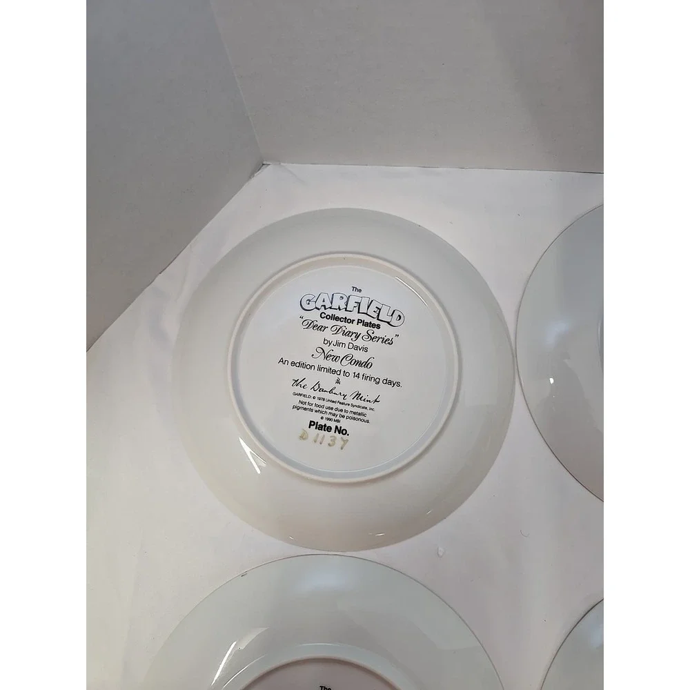 4Vintage Danbury Mint Collector Plates Garfield Cat Jim Davis Comic Strip